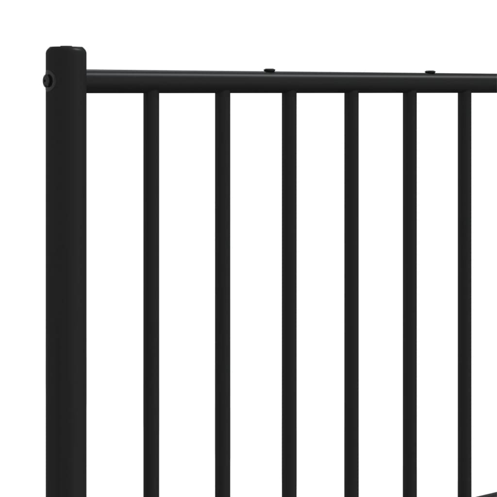 Metal Headboard Black 180 cm