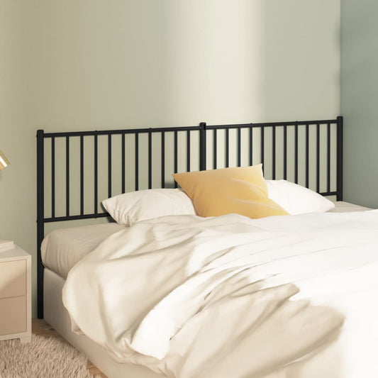 Metal Headboard Black 180 cm