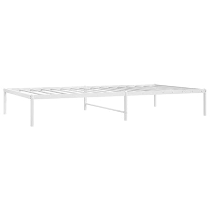 White Metal Bed Frame 75x190cm - Durable & Stylish Design