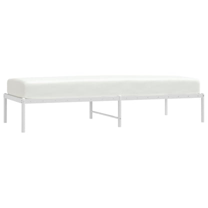 White Metal Bed Frame 75x190cm - Durable & Stylish Design