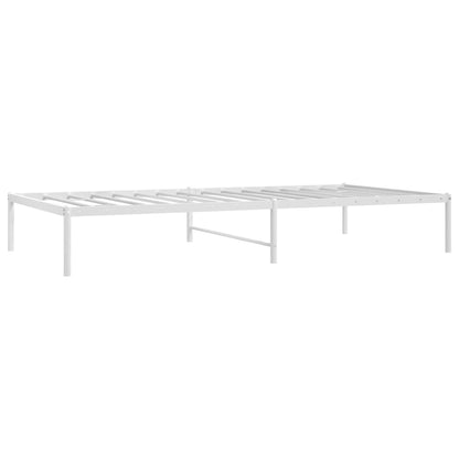 White Metal Bed Frame 100x200cm - Sturdy & Stylish Bedroom Furniture