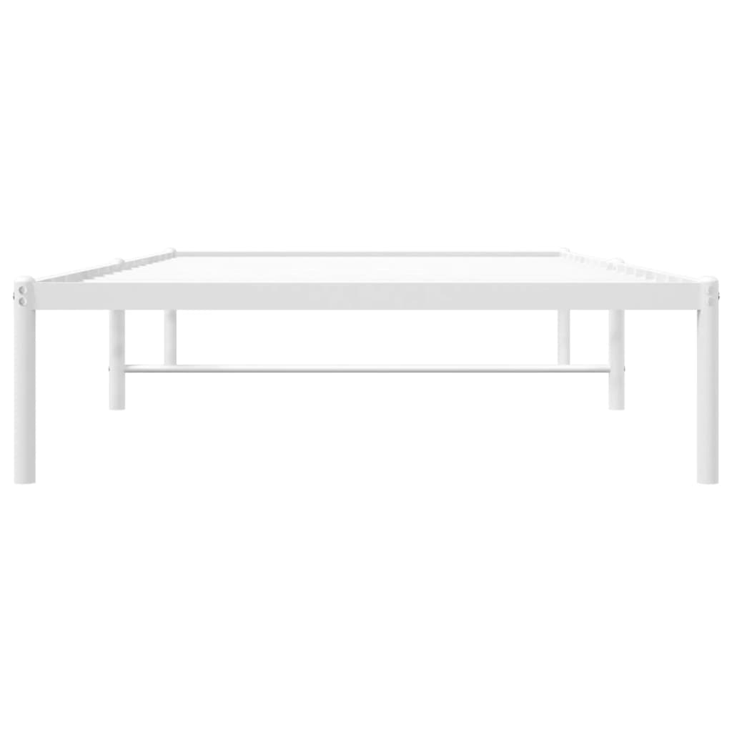 White Metal Bed Frame 100x200cm - Sturdy & Stylish Bedroom Furniture