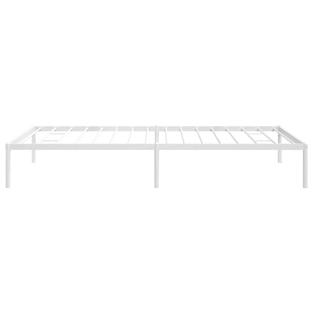 White Metal Bed Frame 100x200cm - Sturdy & Stylish Bedroom Furniture