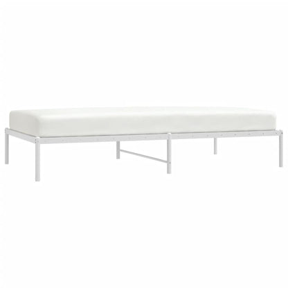White Metal Bed Frame 107x203cm - Durable & Stylish Design