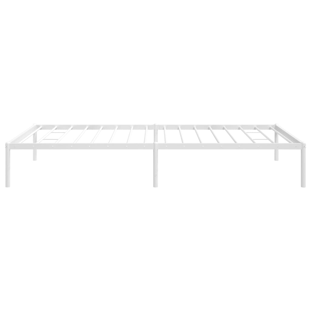 White Metal Bed Frame 107x203cm - Durable & Stylish Design