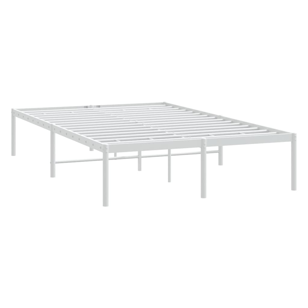 White Metal Bed Frame 120x190cm - Sturdy & Stylish Bedroom Furniture