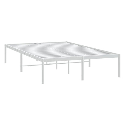 White Metal Bed Frame 120x190cm - Sturdy & Stylish Bedroom Furniture