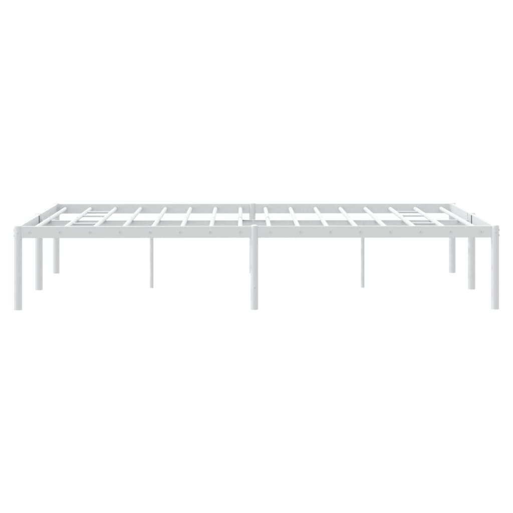 White Metal Bed Frame 120x190cm - Sturdy & Stylish Bedroom Furniture