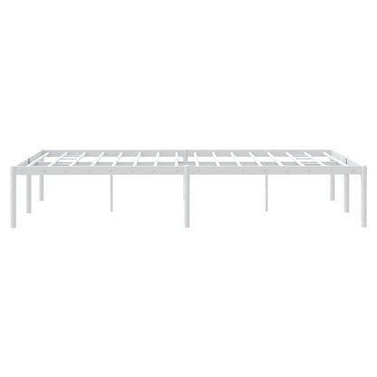 White Metal Bed Frame 120x190cm - Sturdy & Stylish Bedroom Furniture
