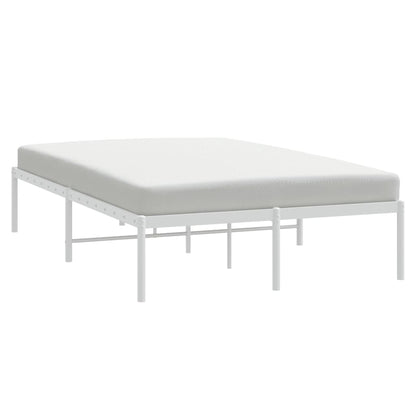 White Metal Bed Frame 120x200cm - Sturdy Steel Construction