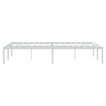 White Metal Bed Frame 135x190cm - Sturdy & Stylish Design