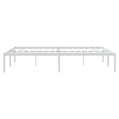 Stylish White Metal Bed Frame 150x200cm - Durable & Elegant Design