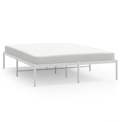 White Metal Bed Frame 160x200cm - Stylish & Sturdy Design