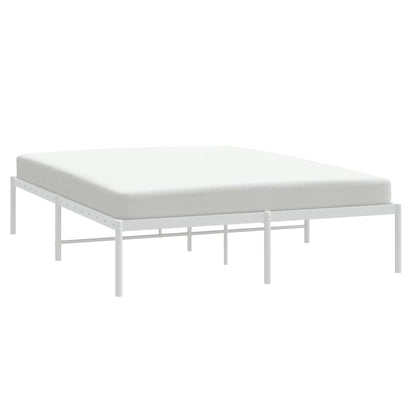 White Metal Bed Frame 160x200cm - Stylish & Sturdy Design