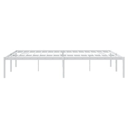 White Metal Bed Frame 160x200cm - Stylish & Sturdy Design