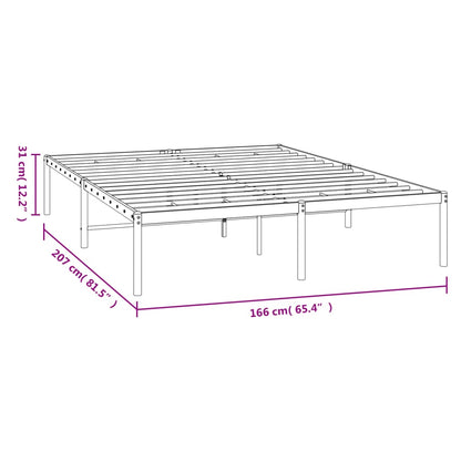 White Metal Bed Frame 160x200cm - Stylish & Sturdy Design
