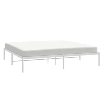 White Metal Bed Frame 183x213cm - Sturdy & Stylish Design