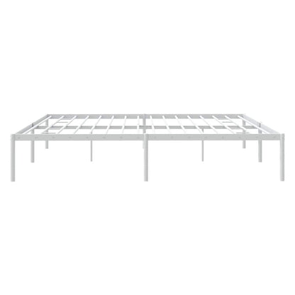 White Metal Bed Frame 183x213cm - Sturdy & Stylish Design