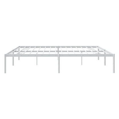 White Metal Bed Frame 193x203cm – Sturdy, Stylish & Mattress-Free