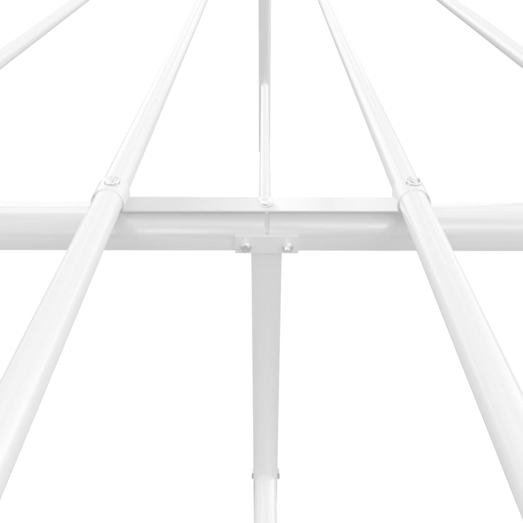 Metal Bed Frame without Mattress with Headboard White 180x200cm