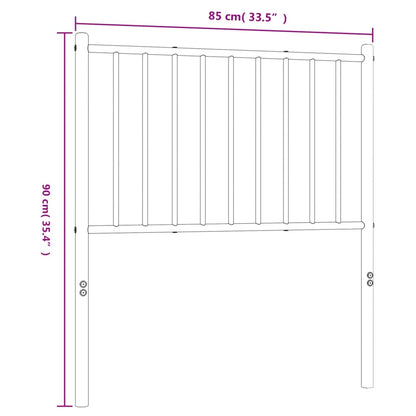 White Metal Headboard - Elegant 80 cm Frame for Any Bedroom