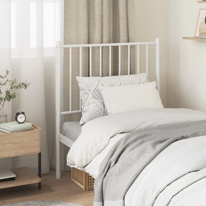 White Metal Headboard - Elegant 80 cm Frame for Any Bedroom