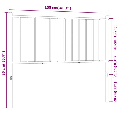Elegant White Metal Headboard – 100 cm for Stylish Bedrooms