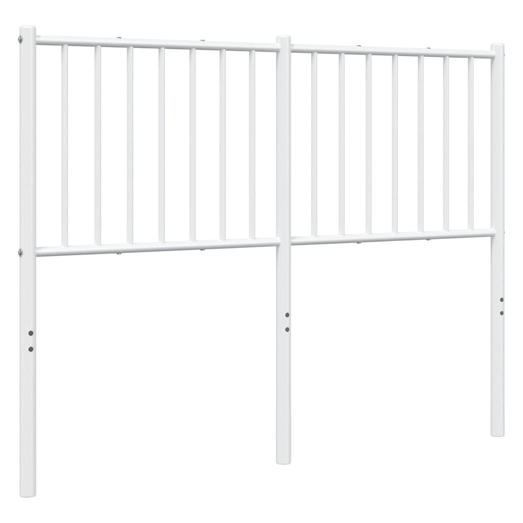 Elegant White Metal Headboard - 120 cm Sturdy & Stylish Design