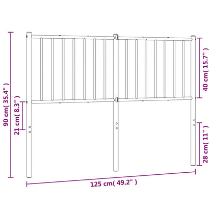 Elegant White Metal Headboard - 120 cm Sturdy & Stylish Design