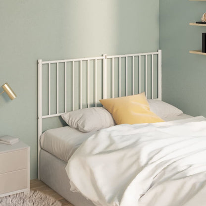 Elegant White Metal Headboard - 120 cm Sturdy & Stylish Design