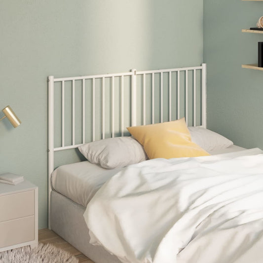Elegant White Metal Headboard - 120 cm Sturdy & Stylish Design