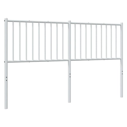 Elegant White Metal Headboard - Sturdy 160 cm Frame