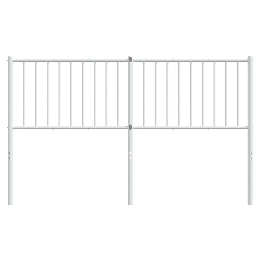 Elegant White Metal Headboard - Sturdy 160 cm Frame