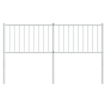 Elegant White Metal Headboard - Sturdy 160 cm Frame
