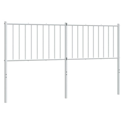 Elegant White Metal Headboard - Sturdy 160 cm Frame