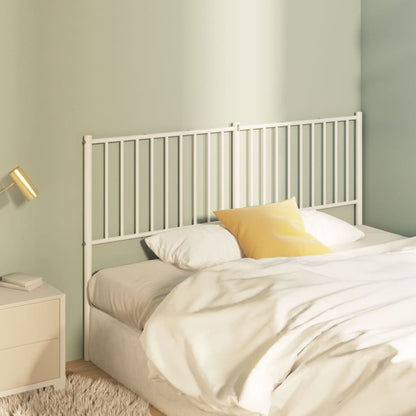 Elegant White Metal Headboard - Sturdy 160 cm Frame