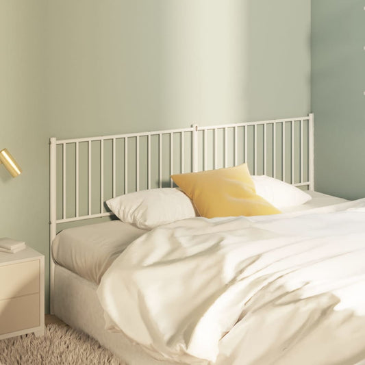 Elegant White Metal Headboard - 180 cm Luxurious Style