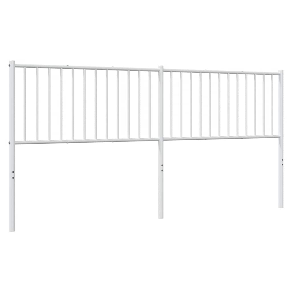 Metal Headboard White 193 cm