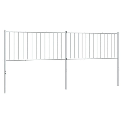 Elegant White Metal Headboard - 200 cm | Sturdy & Stylish Design