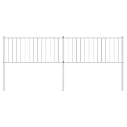 Elegant White Metal Headboard - 200 cm | Sturdy & Stylish Design