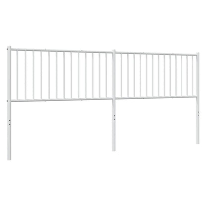 Elegant White Metal Headboard - 200 cm | Sturdy & Stylish Design