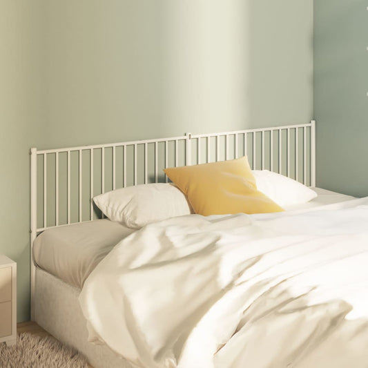Elegant White Metal Headboard - 200 cm | Sturdy & Stylish Design
