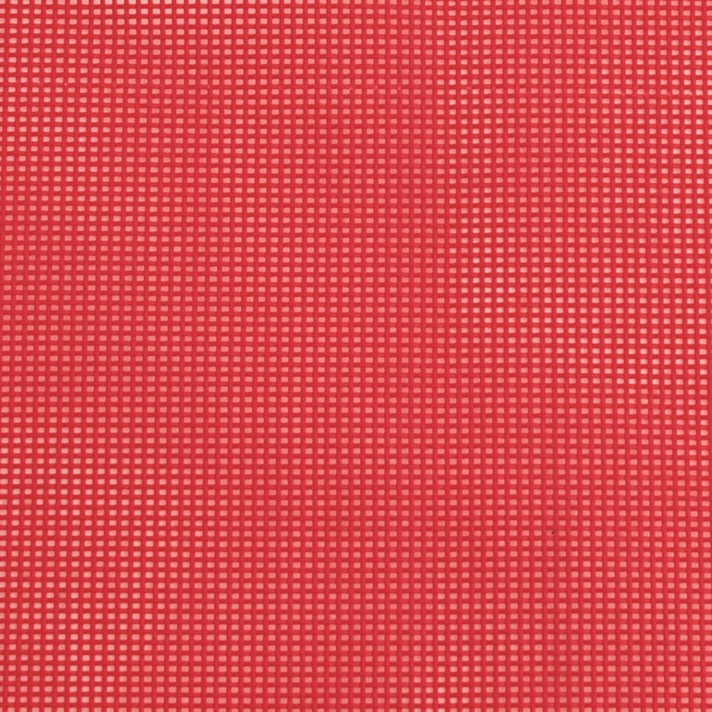 Set of 2 Red Textilene & Steel Folding Beach Chairs