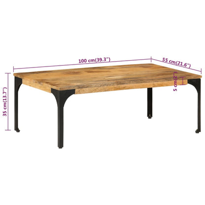 Coffee Table 100x55x35 cm Solid Wood Mango