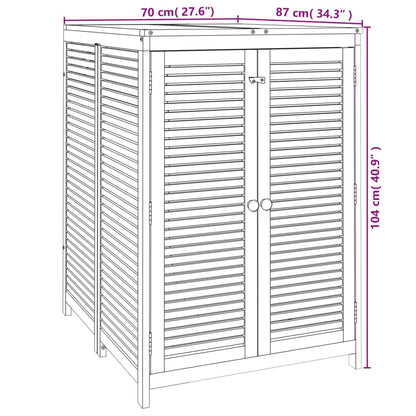 Solid Acacia Garden Storage Box 70x87x104 cm - Durable & Stylish