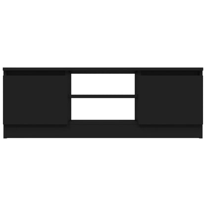 TV Cabinet with Door Black 102x30x36 cm