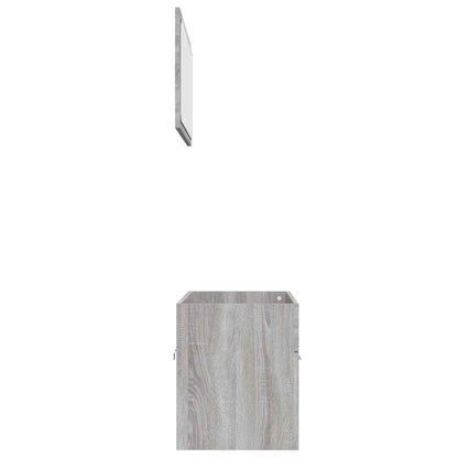 2-Piece Grey Sonoma Engineered Wood Bathroom Set