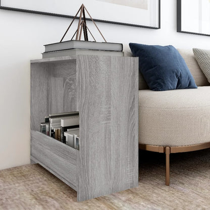 Sonoma Grey Side Table - Engineered Wood 50x26x50 cm