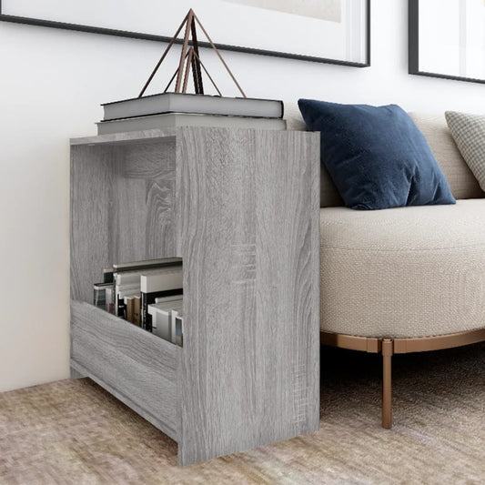 Sonoma Grey Side Table - Engineered Wood 50x26x50 cm