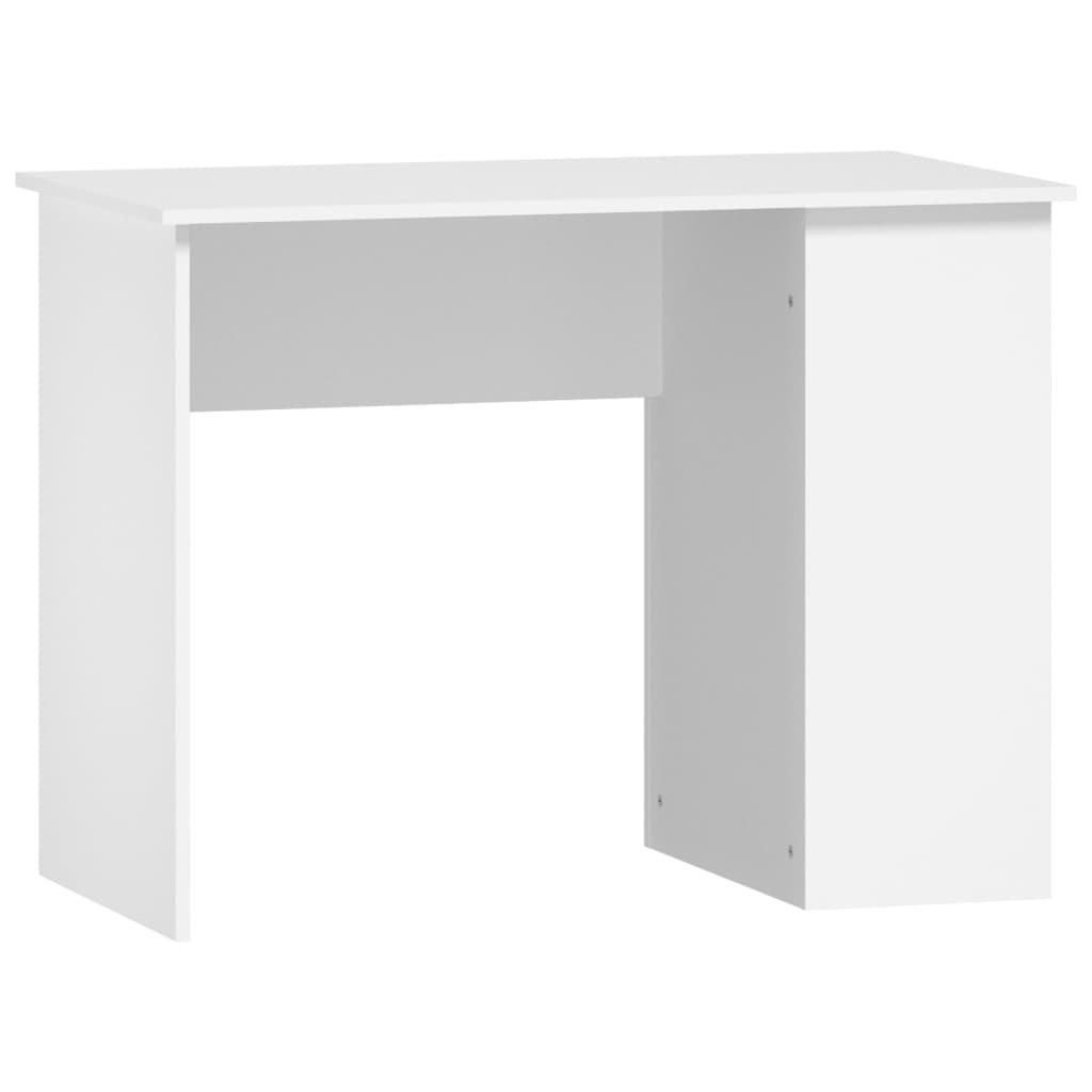 Elegant White Desk 100x55x75cm | Engineered Wood Workspace